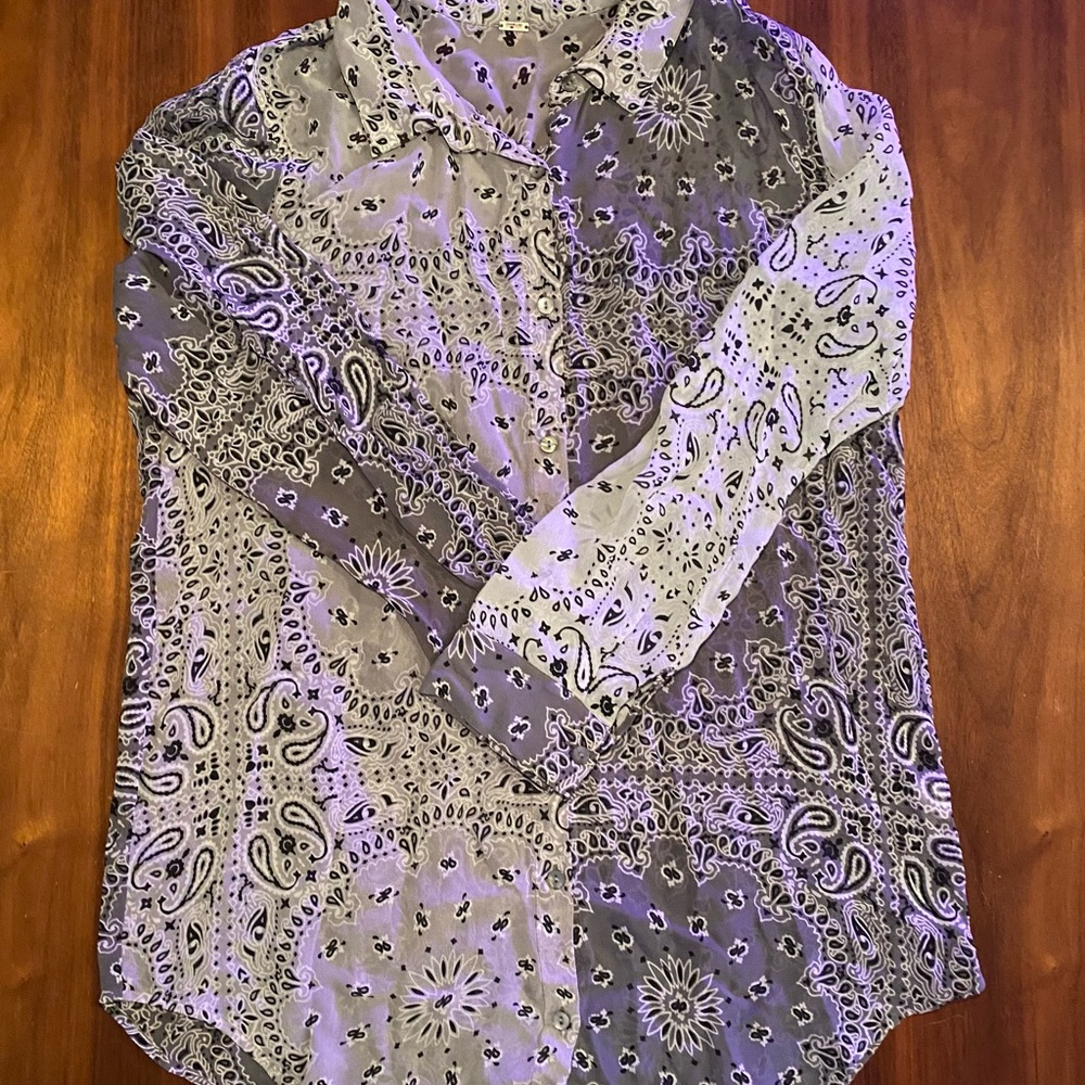Chan Luu Paisley Button-Up Shirt
